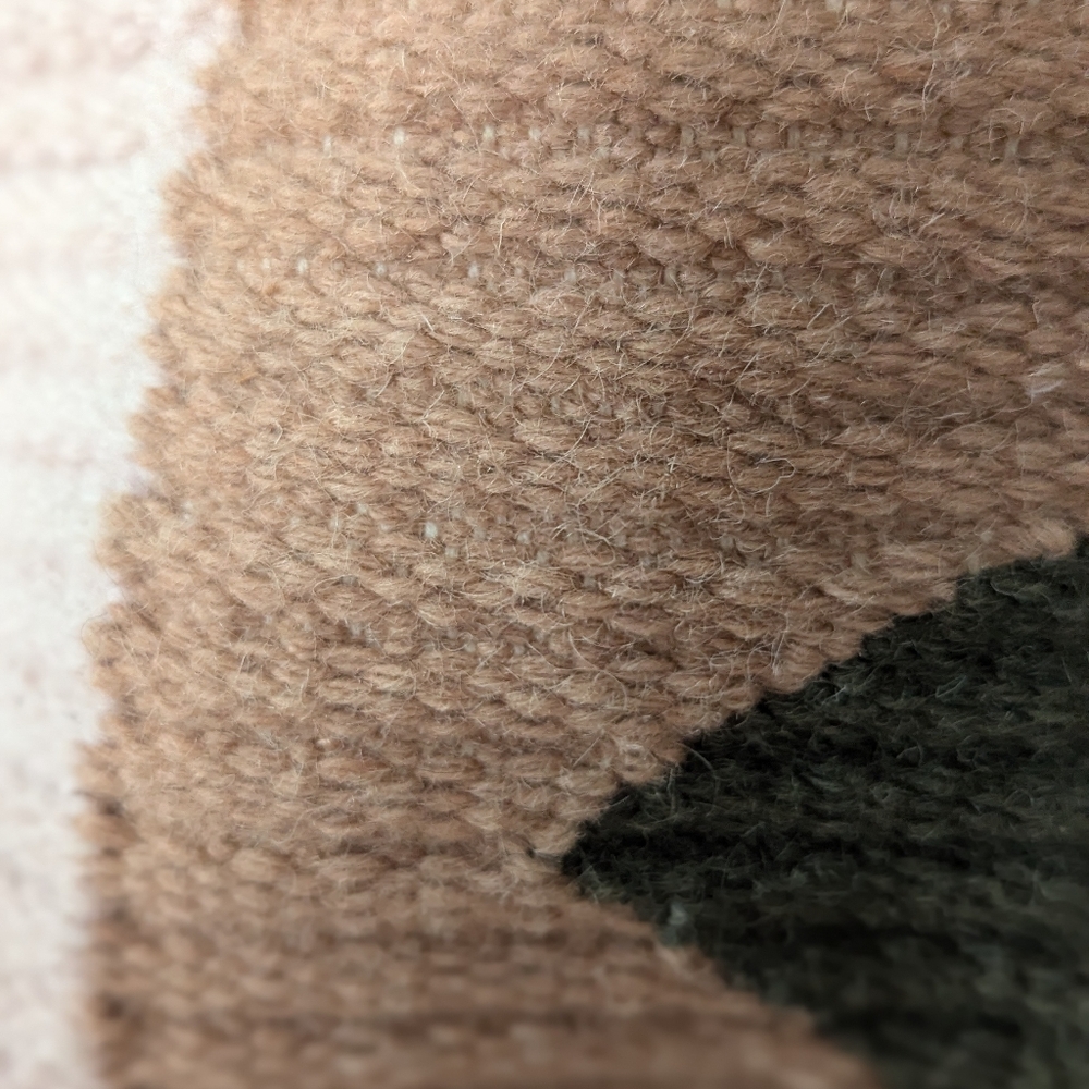 BDG Geometric Patchwork Tote in Black, Pink, and Tan - Picture 3 of 5